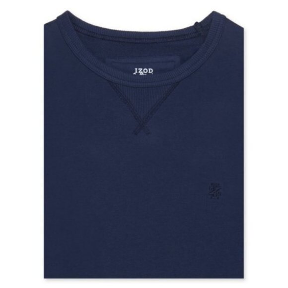 Izod FRENCH TERRY Crewneck Navy Sweatshirt - Picture 3 of 4